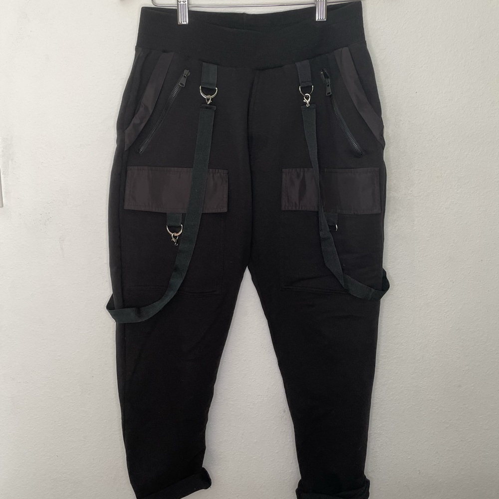 A line called k black men’s pants with straps